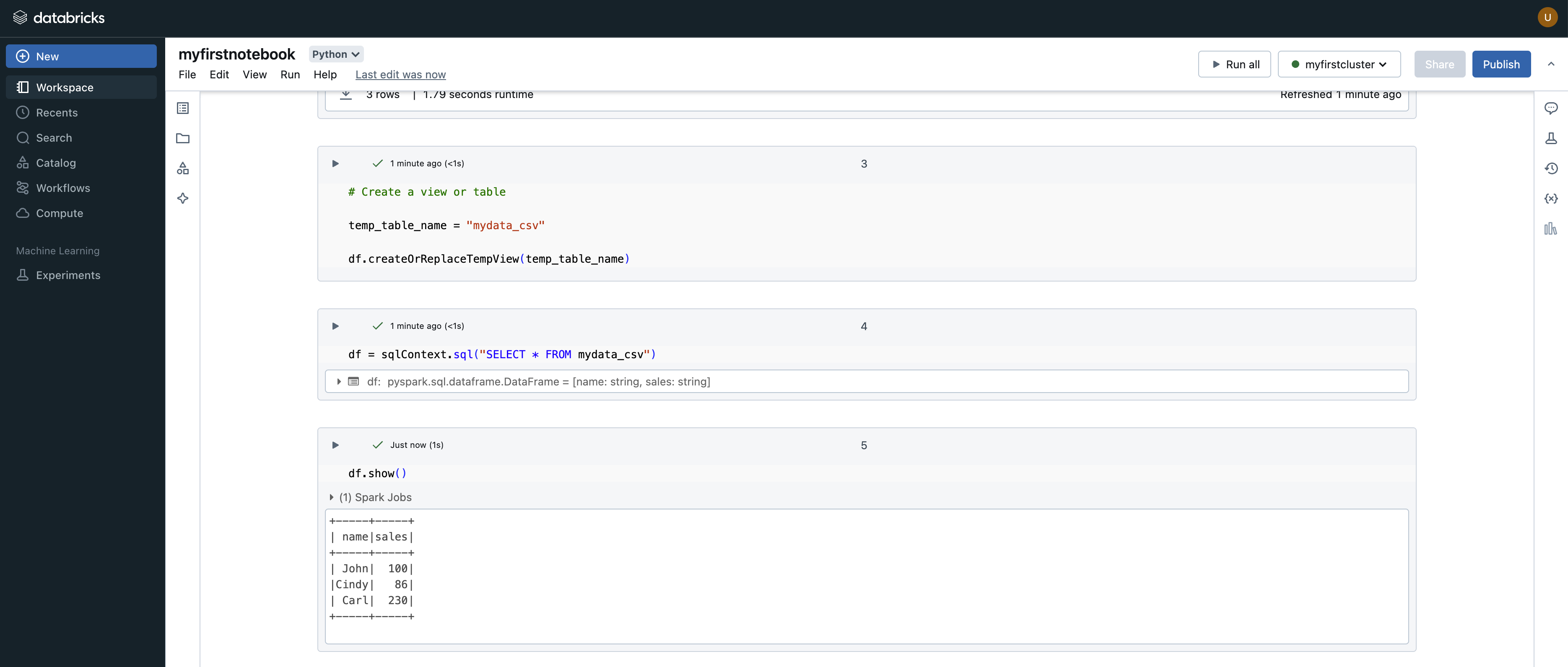Databricks visualization options