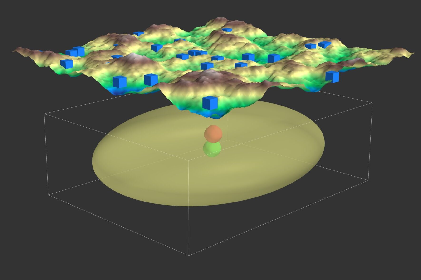Solving a toy earthquake location problem using a genetic algorithm
