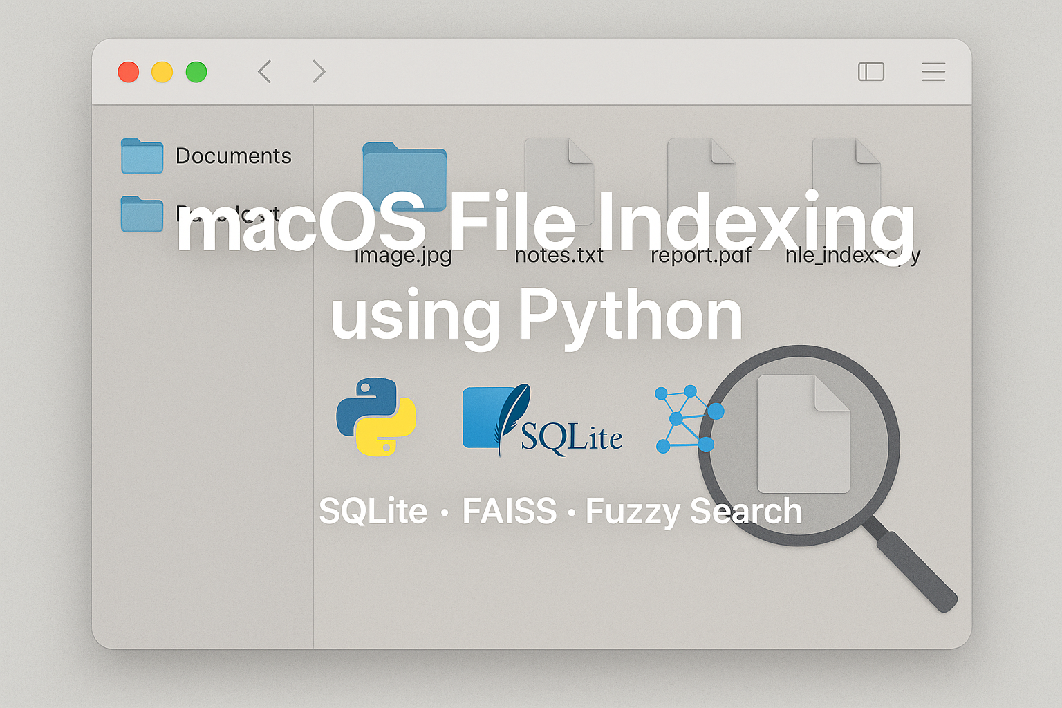 Macos file indexing using python
