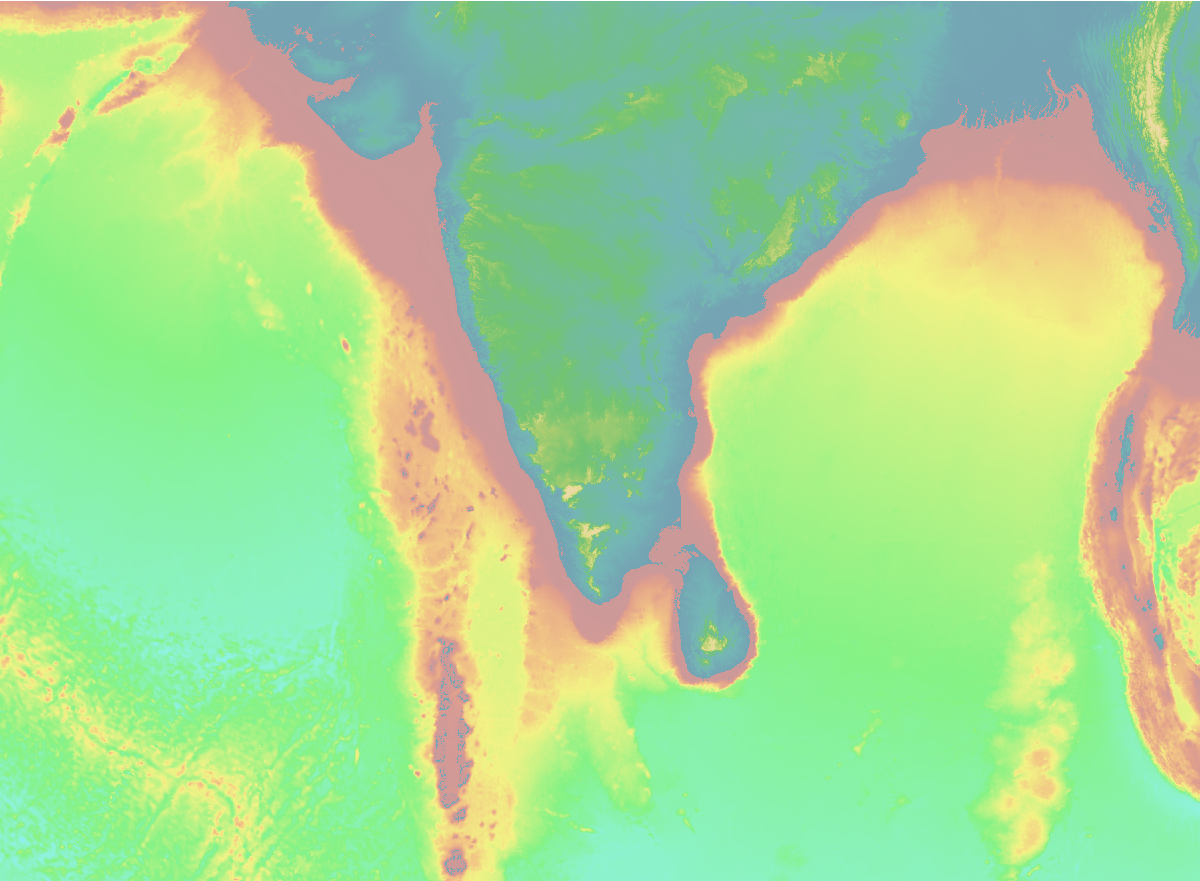 Step 1: bare relief image, no frame yet.