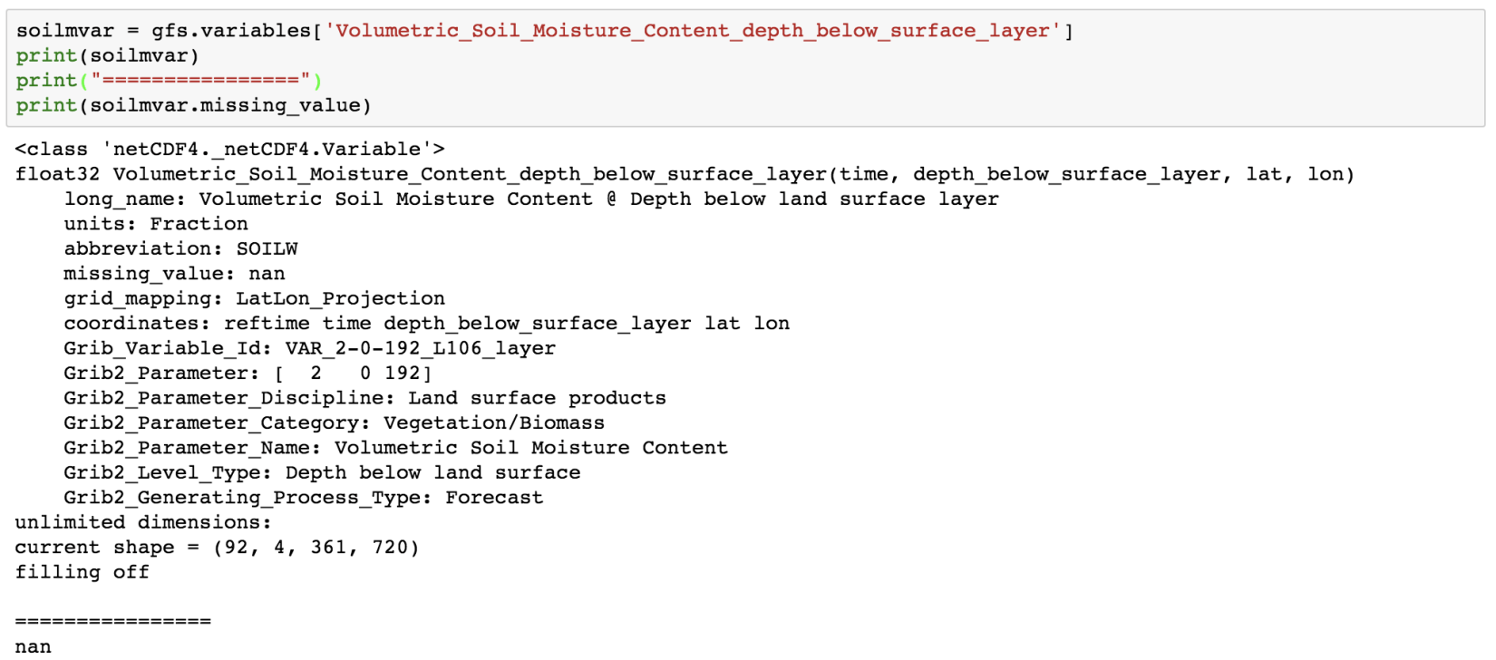 The soil-moisture variable and its missing_value