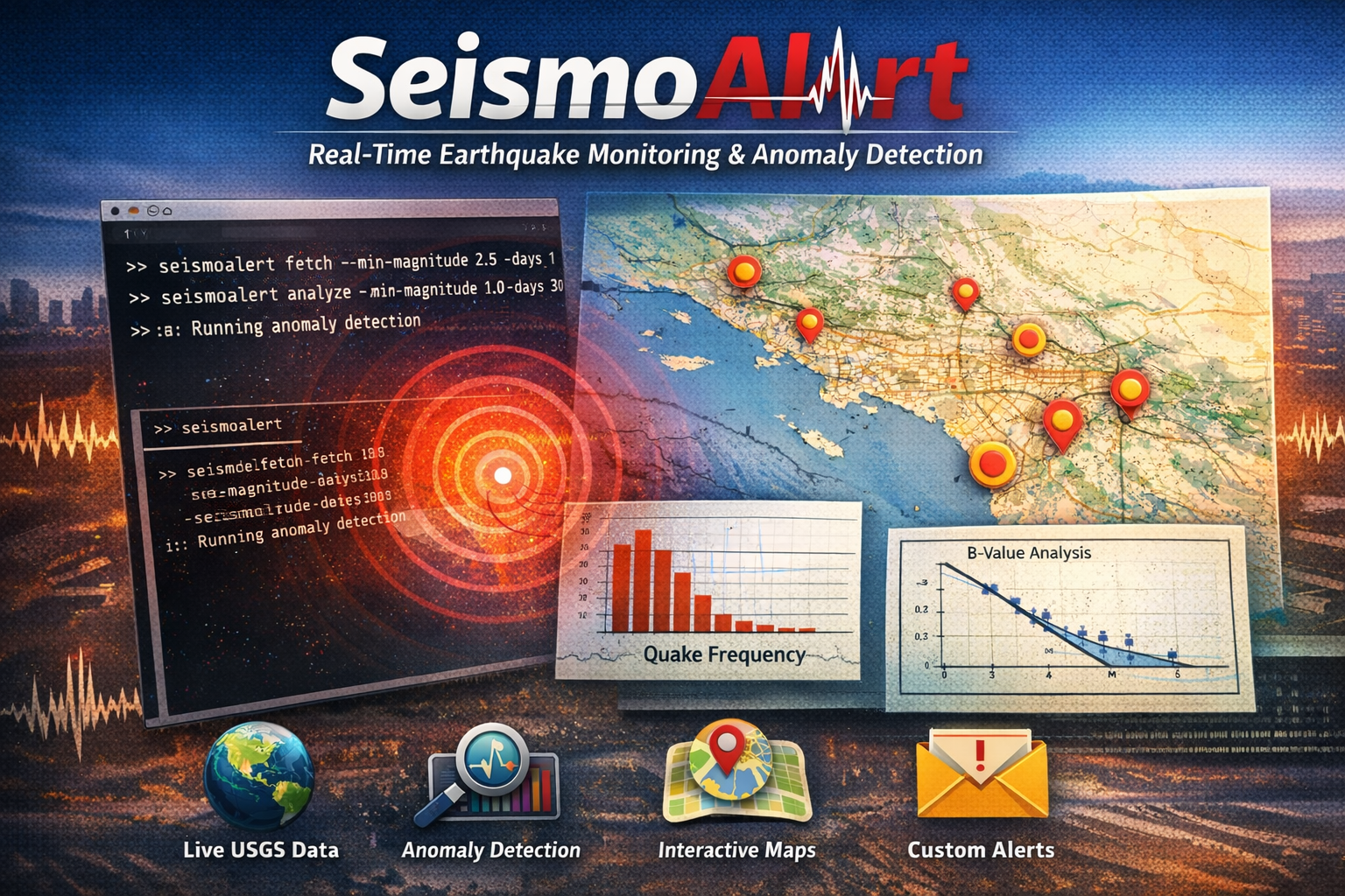 SeismoAlert: A real-time earthquake monitoring toolkit in Python (codes included)

