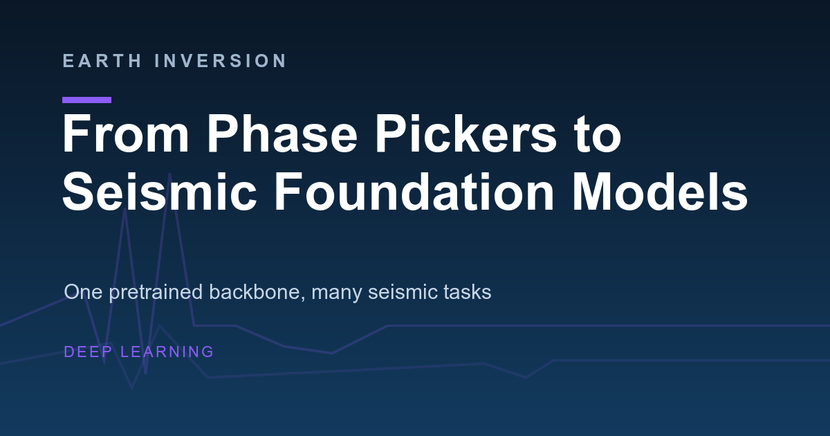 From Phase Pickers to Seismic Foundation Models
