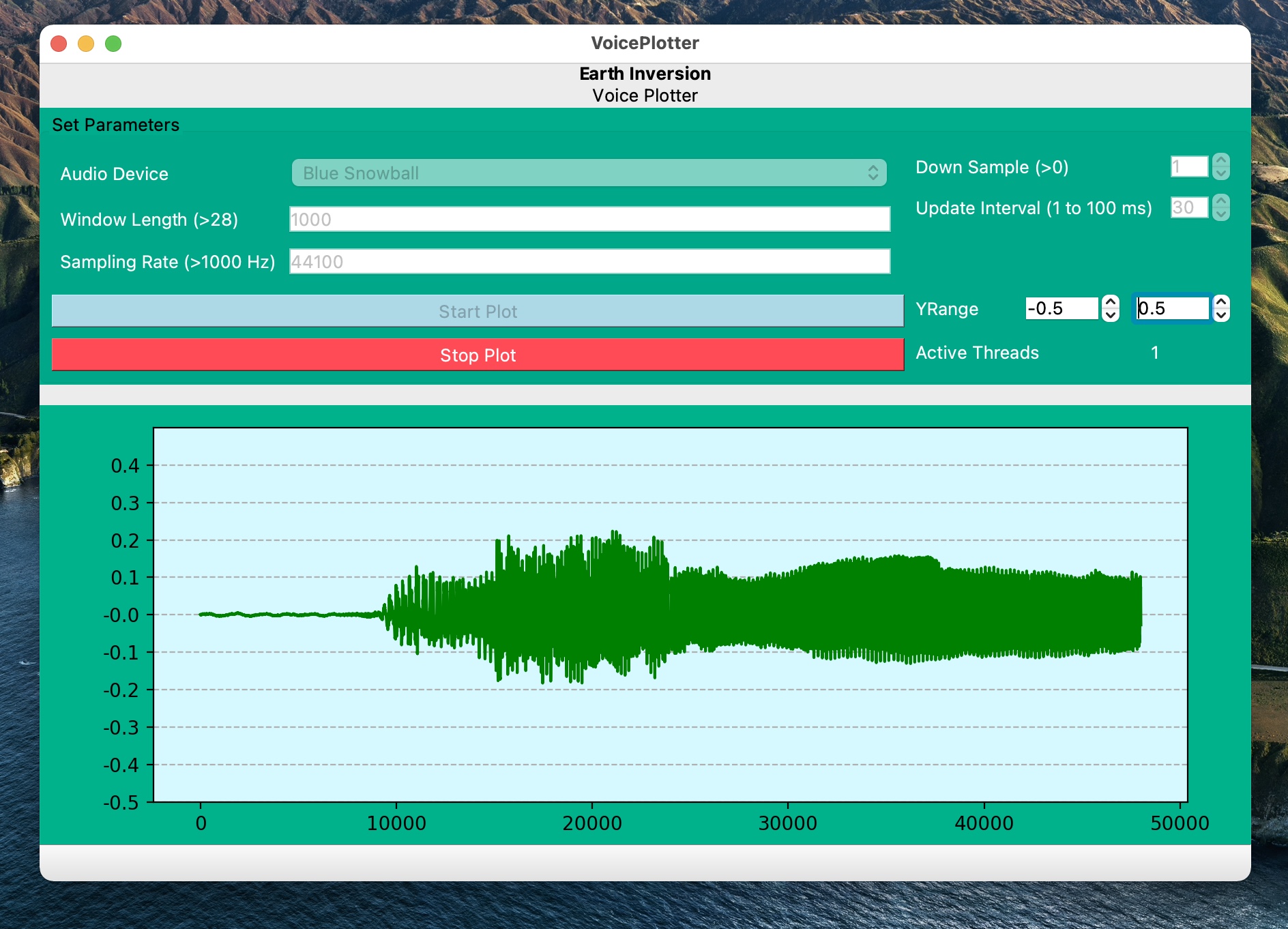 Source code of voice plotter application
